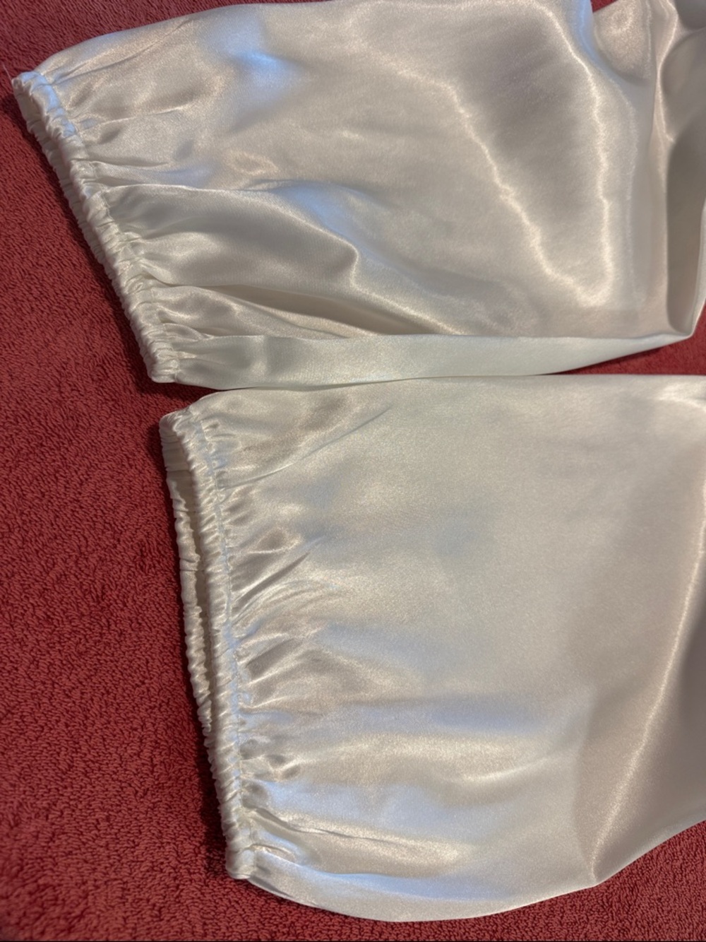 MSK Ivory Satin Wrap Blouse with Jeweled Brooch - Picture 12 of 12